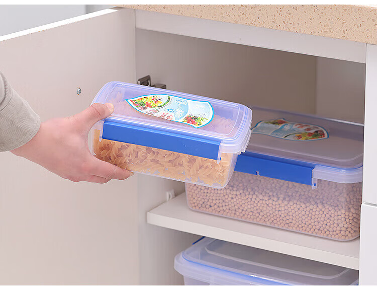 Danshi Zhiyuan Commercial Transparent Plastic Food Storage Container 1.5L, 22x16x8cm, Refrigeration Sealed Box, Jingcang 22