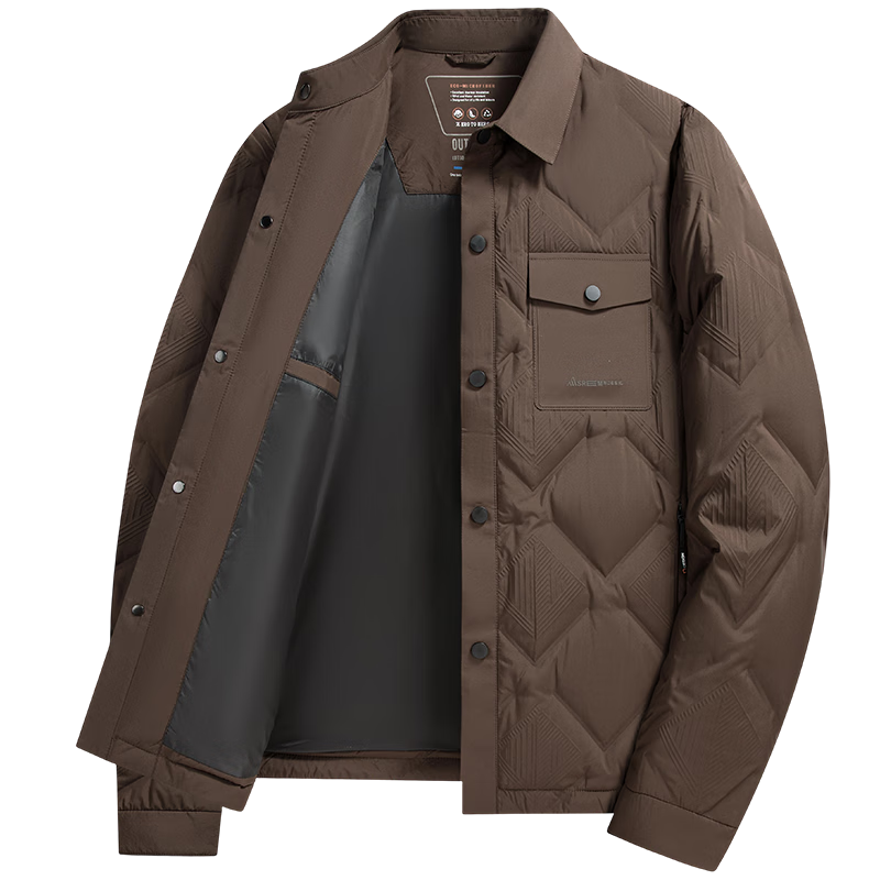 Yalu Men's Down Jacket 2025 Autumn Winter New Business Casual Lapel Duck Down Warm Versatile Short Coat
