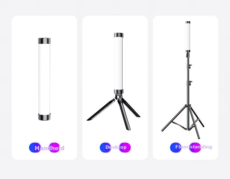 Jimantu Magnetic Rechargeable LED Handheld Light Stick for Outdoor Portable Video Shooting, Night Scene Portrait Photography, Beauty Enhancement, Live Streaming Atmosphere Soft Light 11