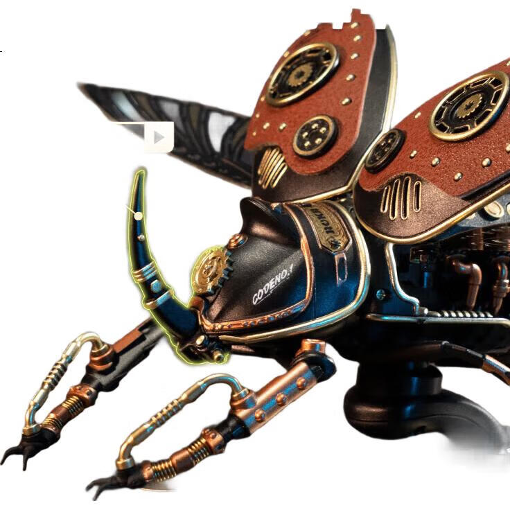 Механический конструктор ROKR Rhinoceros Beetle (ORG-MEC-RHINOCEROS BEETLE), стимпанк, 100-200 деталей