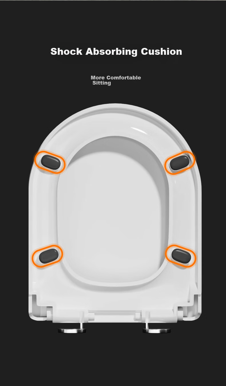 HSPA Universal Thickened Toilet Seat Cover One-Button Quick Install Old Style U-Shaped Toilet Ring Accessory PT-1121 6