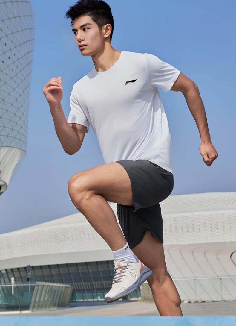LI-NING Quick-Dry Men's Short Sleeve Summer Breathable Simple AHST575-2-3XL 6