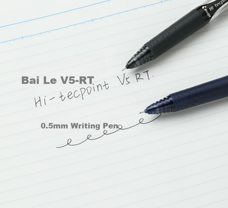 PILOT BXRT-V5 Retractable Blue-Black Gel Pen, 0.5mm, Signature Pen, Business Pen, Student Exam Pen, High-Quality Office Stationery, 6 Pens 5