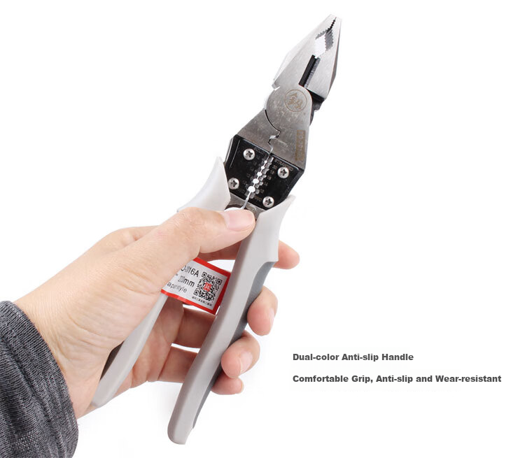 Jian Fukuoka Tool Household Multi-Functional Wire Cutters Labor-Saving Pliers Cutting Wire Flat-Nose Pliers 8 Inch 4