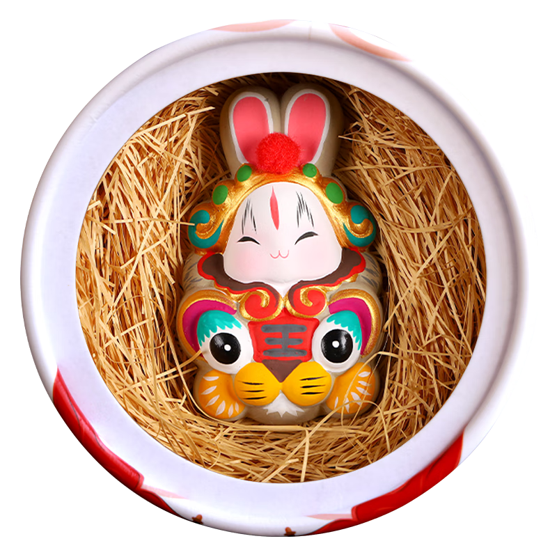 Jitu Workshop Beijing Good Luck Rabbit Er Ye Zodiac Desktop Ornament Office Decoration Souvenir Gift Specialty Handicraft