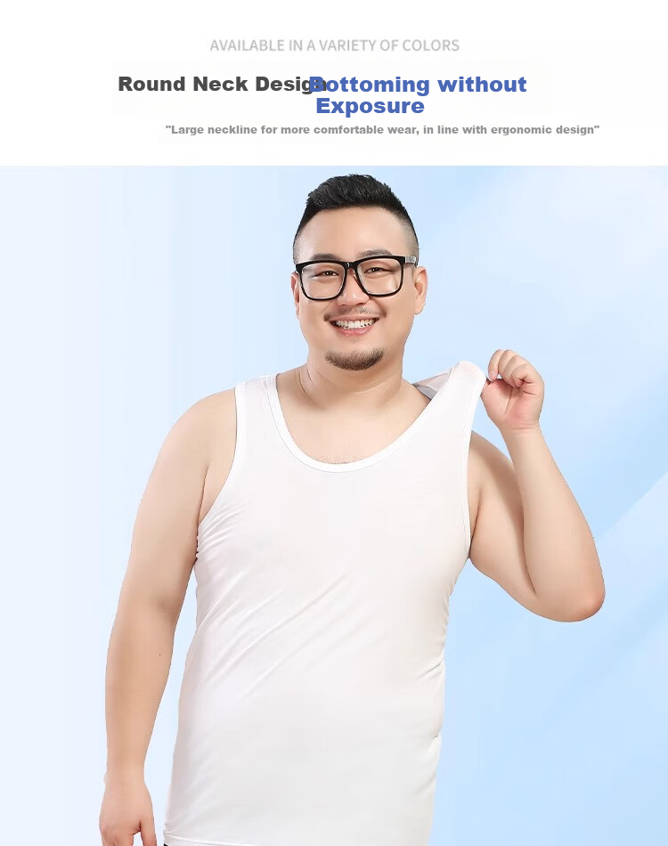 Hengyuanxiang [100% Pure Cotton] Men's Tank Top, Autumn Season, Middle-Aged And Elderly, Large Size, Loose Fit, Antibacterial, Sweat-Absorbing, Sports Undershirt for Me 3
