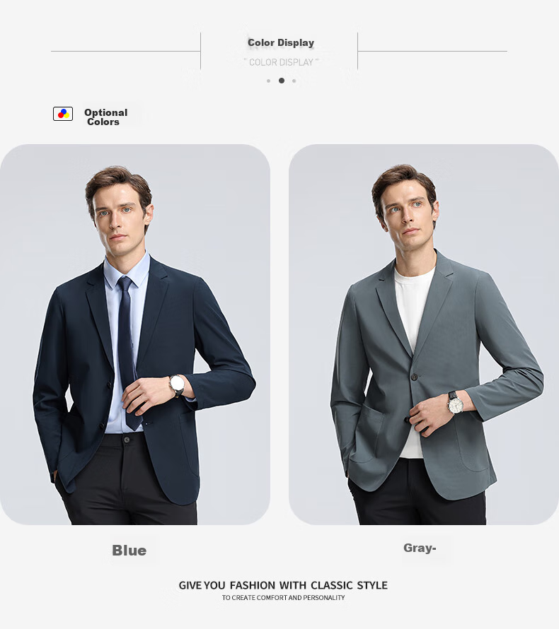 SHANSHAN High-End Sun Protection Suit for Men, Middle-Aged And Young, Cool Ice Silk Wrinkle-Free Single Blazer, Father's Outfit for Father's Day 15