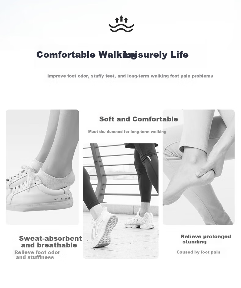 FOOTOPPO Antibacterial Latex Insoles for Men, Ultra-Thin Soft Elastic Thin Insoles for Summer, Military Training, Sports, Shock-Absorbing, Sweat-Absorbing, Breathable Thin Insoles 14