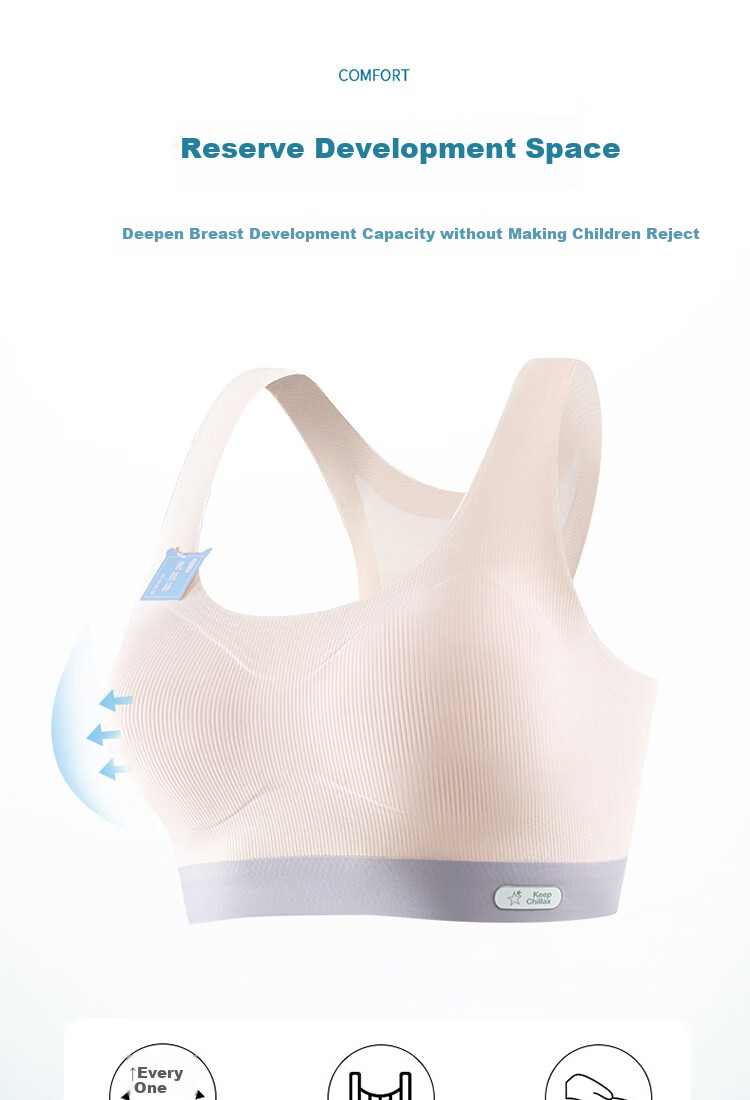 Dushiliren Children's Underwear, Girls' Underwear, Puberty Development Period, for Middle School Students Aged 12-16, Small Vest, Young Girl Bra 3