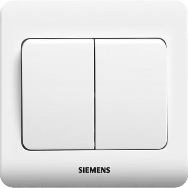 SIEMENS 5TA02161CC1 Выключатель/розетка, двойной переключатель, 86-тип, скрытый монтаж, элегантный белый