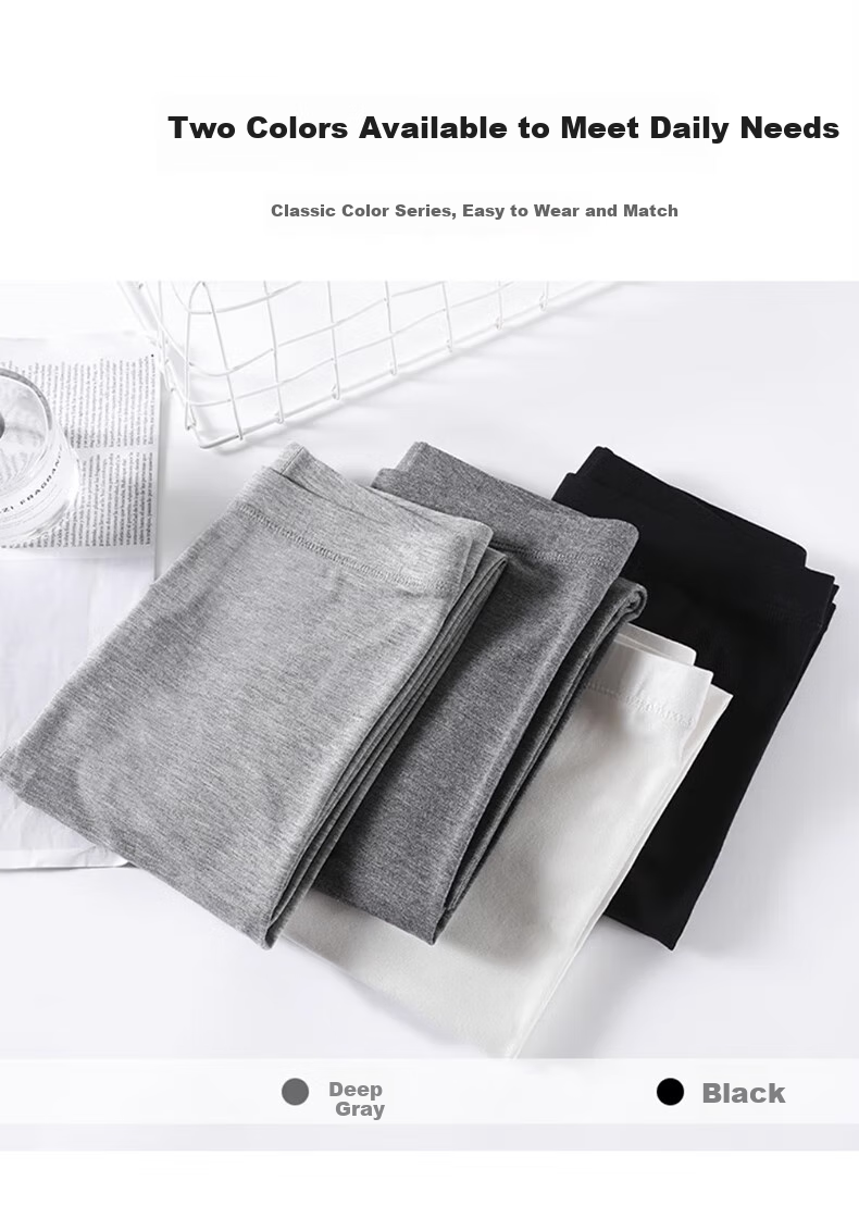 LangSha Modal Leggings for Women, Spring And Autumn Wear, Nine-Tenths Thin Yoga Pants, Black Slim-Fit Elastic Skinny Pants 12