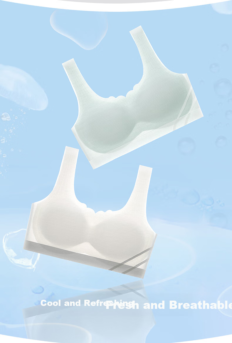 Ailier &ouluola Girls' Training Bra, Puberty Camisole for Middle School Students Ages 12-16, Thin Bra for Young Girls, Style 61 White M 2
