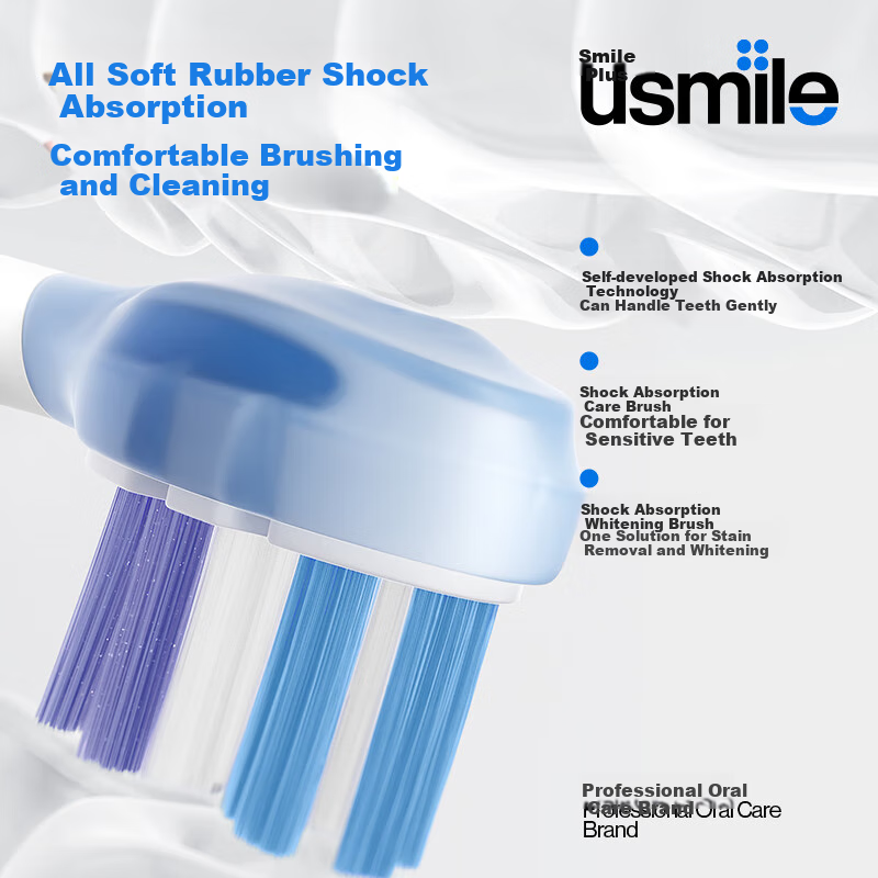 Электрическая зубная щетка Usmile P20 PROS Cloud Blue, умная, с глубокой очисткой и защитой десен, для взрослых, подарок на день рождения, Новый год