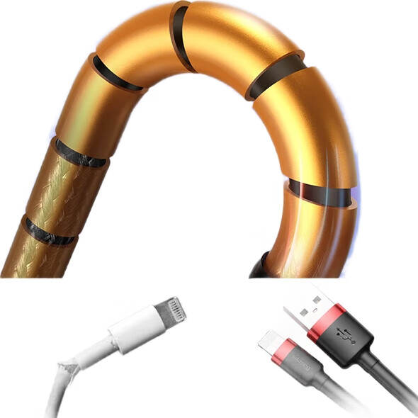 Кабель Baseus Cafule для Apple, черный, 2 метра