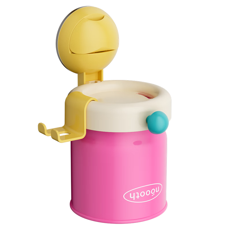 Nuoshi Magnetic Mouthwash Cup, Suction Cup Toothbrush Holder, No-Drill Toothbrush Cup, Wash Cup, Pink Bathroom Storage