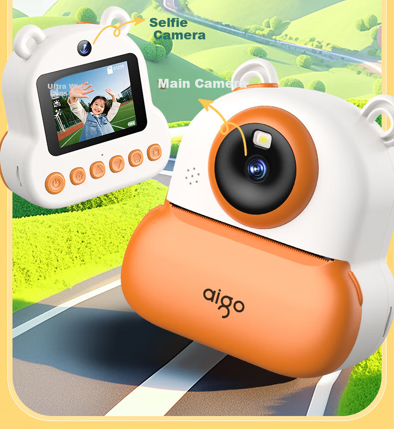 Aigo I8 Children's Instant Camera, CCD, Can Take Photos And Print Pictures, Doodle, Educational Video Recording, Toy for Boys And Girls, Birthday Gift 6