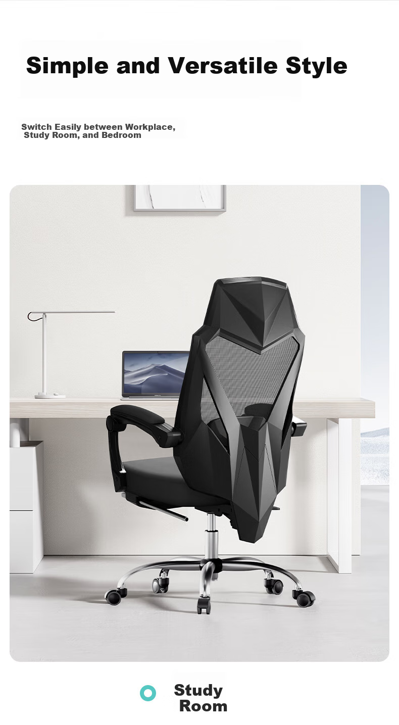 Hbada P4 Pro Ergonomic Office Chair, Reclining Nap Chair, Glossy Black (With Footrest And Reclining Function) 12