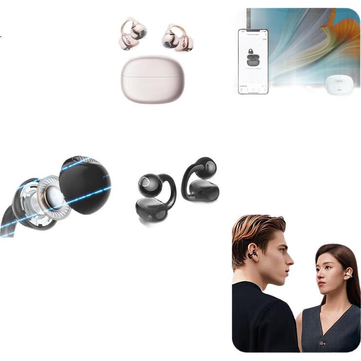 Беспроводные наушники Edifier Comfo Clip QQ, с открытым дизайном, поддержкой перевода, розовое золото
