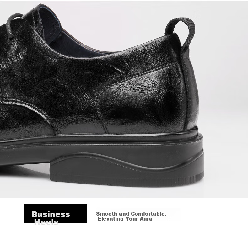Qiangren Fashion Business Casual Commuter Derby Shoes Lightweight Breathable Work Men's Shoes JDA73213 Black 41 10