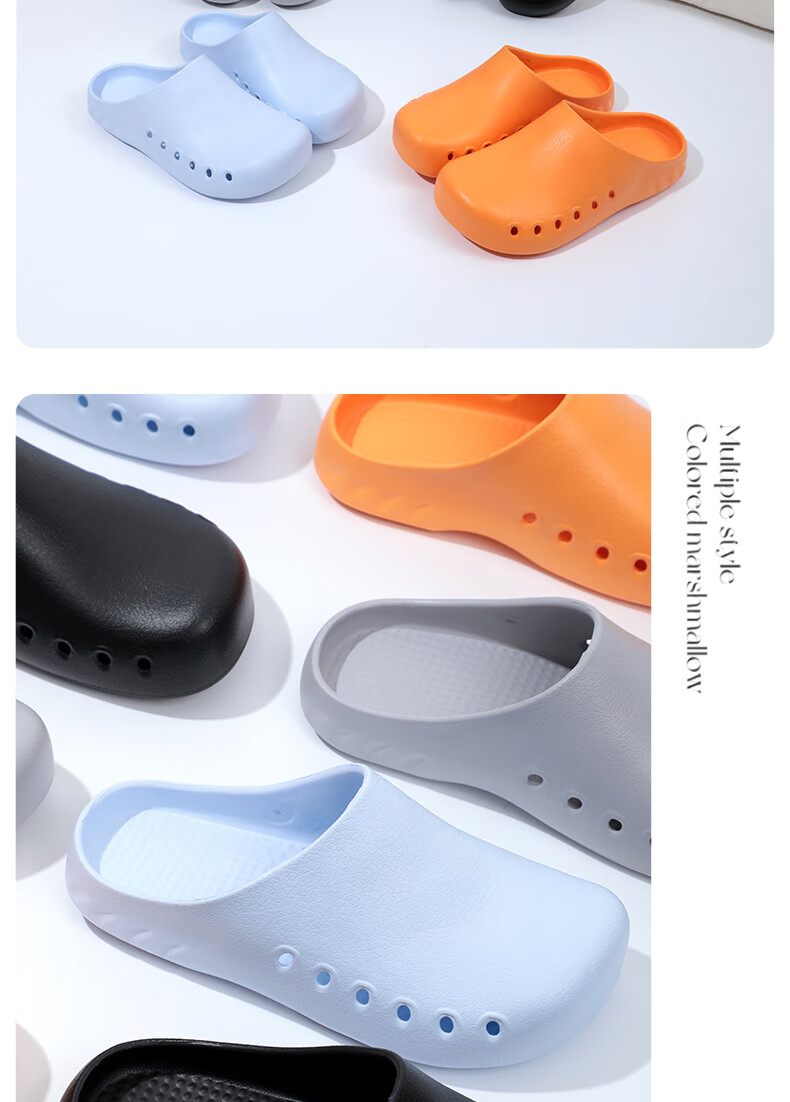 Grace Surgical Shoes Thick Sole Breathable Indoor Soft EVA Non-Slip Nurse Slippers Unisex Orange Size 41-42 9