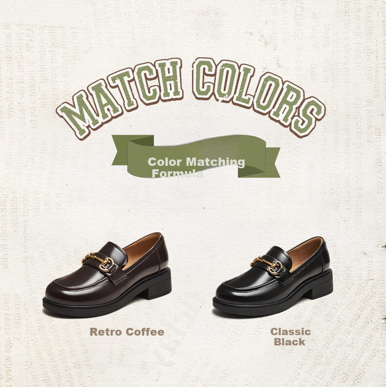 TEENMIX Thick-Soled Loafers, Women's Flats, Same Style As in Shopping Malls, Commuter Leather Shoes 7