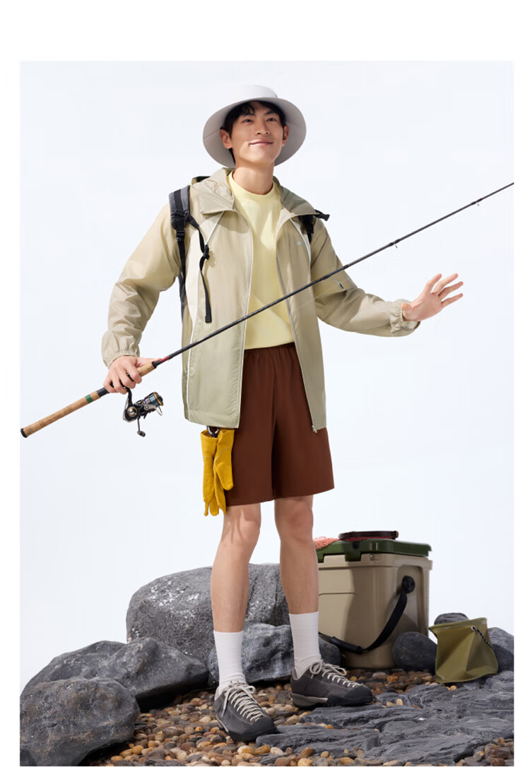 Beneunder Sun Protection Jacket for Men, Lightweight UV-Resistant Water-Repellent Outdoor Fishing Coat TS007 Moonlight Blue L 16
