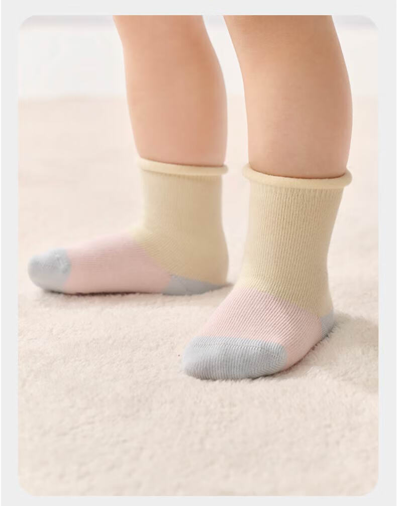 Babycare Children's Socks Boys Cotton Socks Girls Floor Socks Baby Toddler Socks Newborn Infant Socks Milk Coffee Bear 3 Pairs XL 19