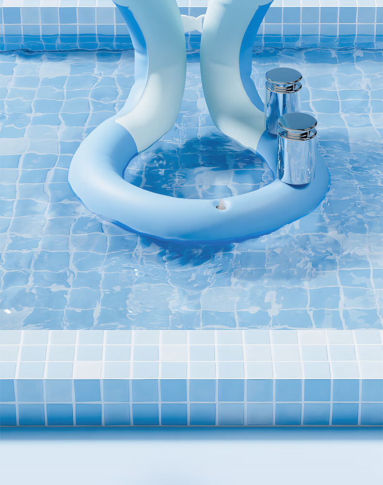 Keep Kids Swimming Ring for Ages 3 and Up Anti-Tip Inflatable Underarm Arm Float 942 Blue 8