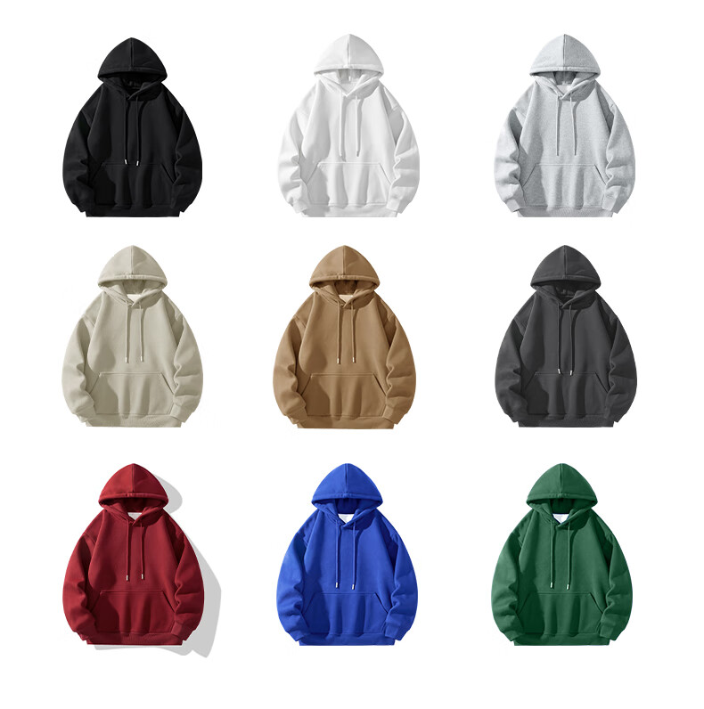 NASA GISS Men's Hoodie Loose Fit Solid Color Sports Sweatshirt Youth Long Sleeve Jacket Black M 5