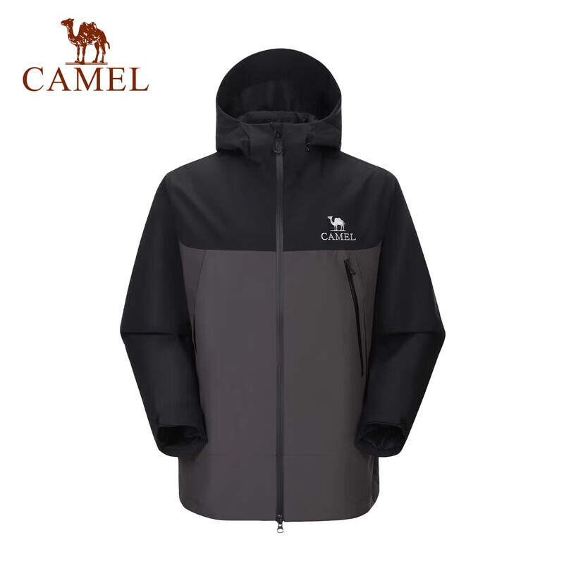 CAMEL Triple-Protection Single-Layer Windbreaker Jacket for Men And Women, Waterproof Coat, New Single-Layer Mountaineering Clothing A35CZ19167 S