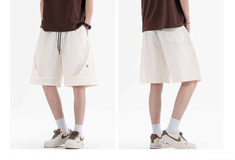 I'M DAVID Men's Summer 2025 New Breathable Casual Basketball Sports Mid-Length Shorts Trendy Ice Silk Quick-Dry Five-Point Pants 14