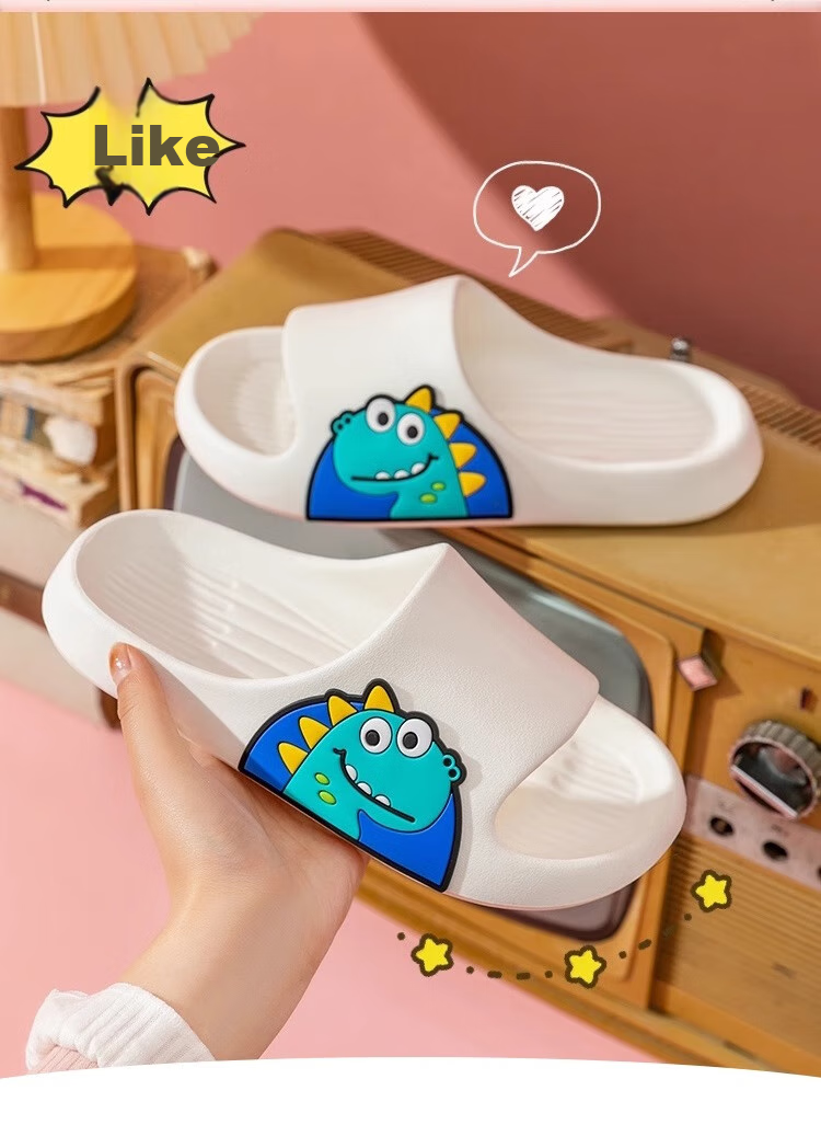 GUOLUOFEI Cartoon Children's Slippers for Boys, Summer Indoor Home Non-Slip Parent-Child Sandals, Yellow, Size 32-33 11