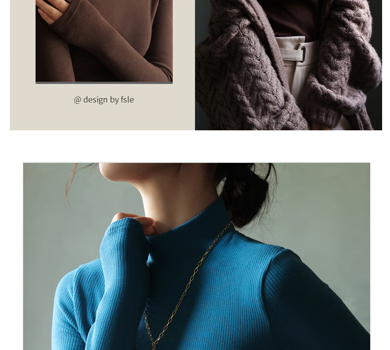 MiiOW Women's Half Turtleneck Fleece-Lined Thickened Base Shirt 2025 New Autumn Winter Warm Inner and Outer Wear Top 19