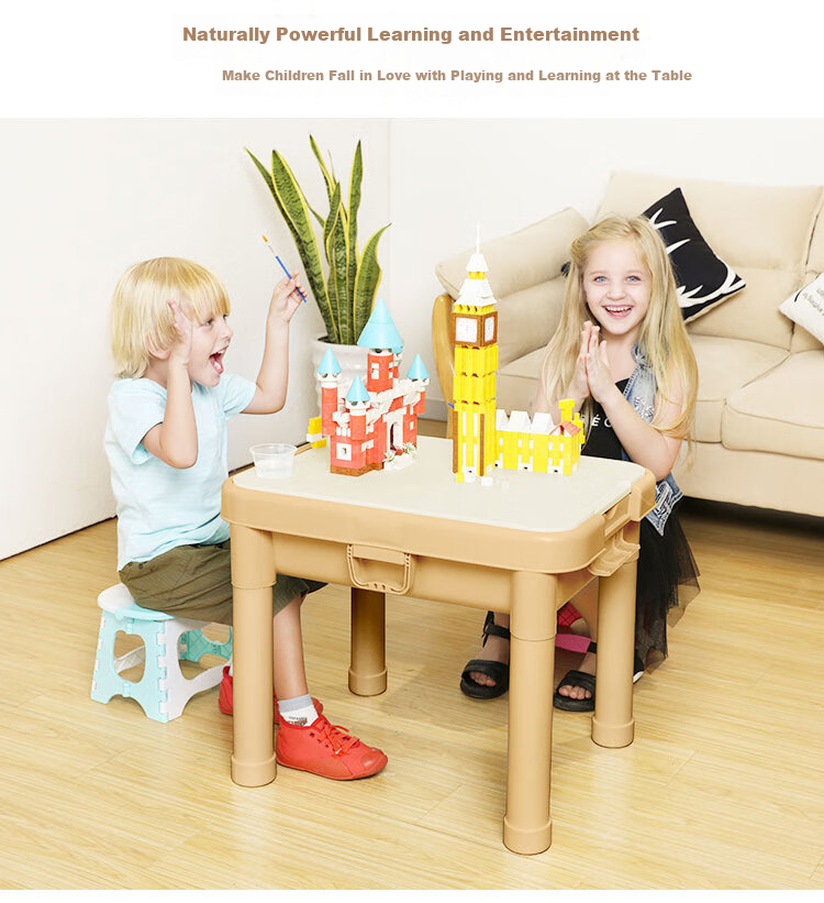 SPACE SAND Children's Multifunctional Toy Learning Table, Sand Tray Desk, Boys And Girls 6-Jin+ Study Desk Set, Birthday Gift 2