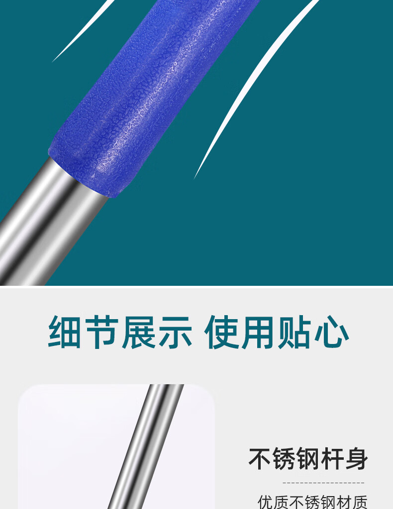 MEIJIARIJI Commercial Large Flat Mop 60cm Dust Push with 1 Cloth Cotton Canvas Wet and Dry Dual-Use Hospital Cleaning Mop 2