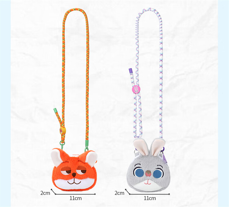 Disney Phone Lanyard Bag, Small Coin Purse, Cartoon Plush Earphone Holder, Phone Crossbody Strap 8