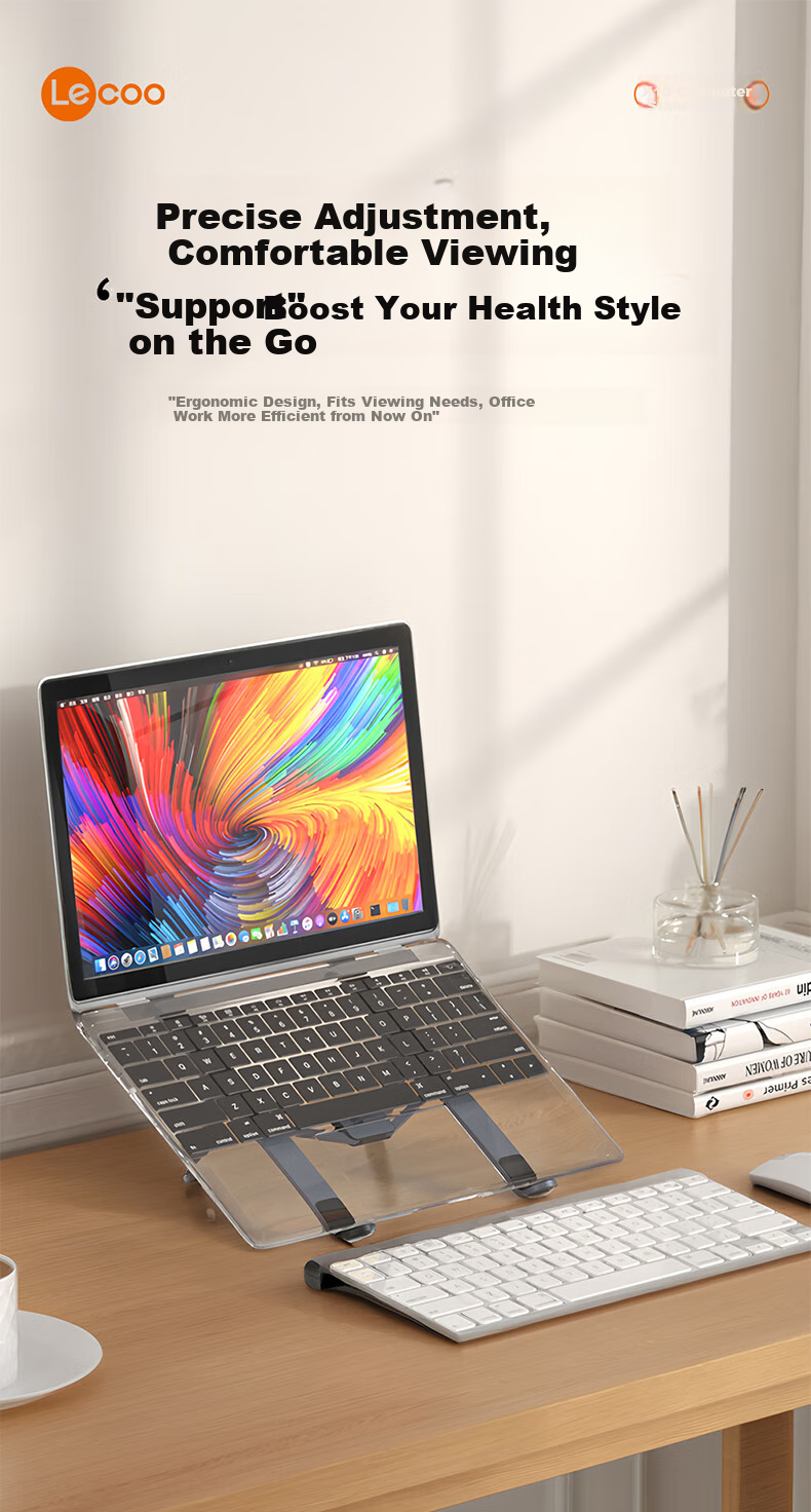 Lenovo Laiku Laptop Stand with Docking Hub Cooling USB 360° Rotatable Stepless Height Adjustable Floating Vertical Riser for Office Gaming Computers LS102 1