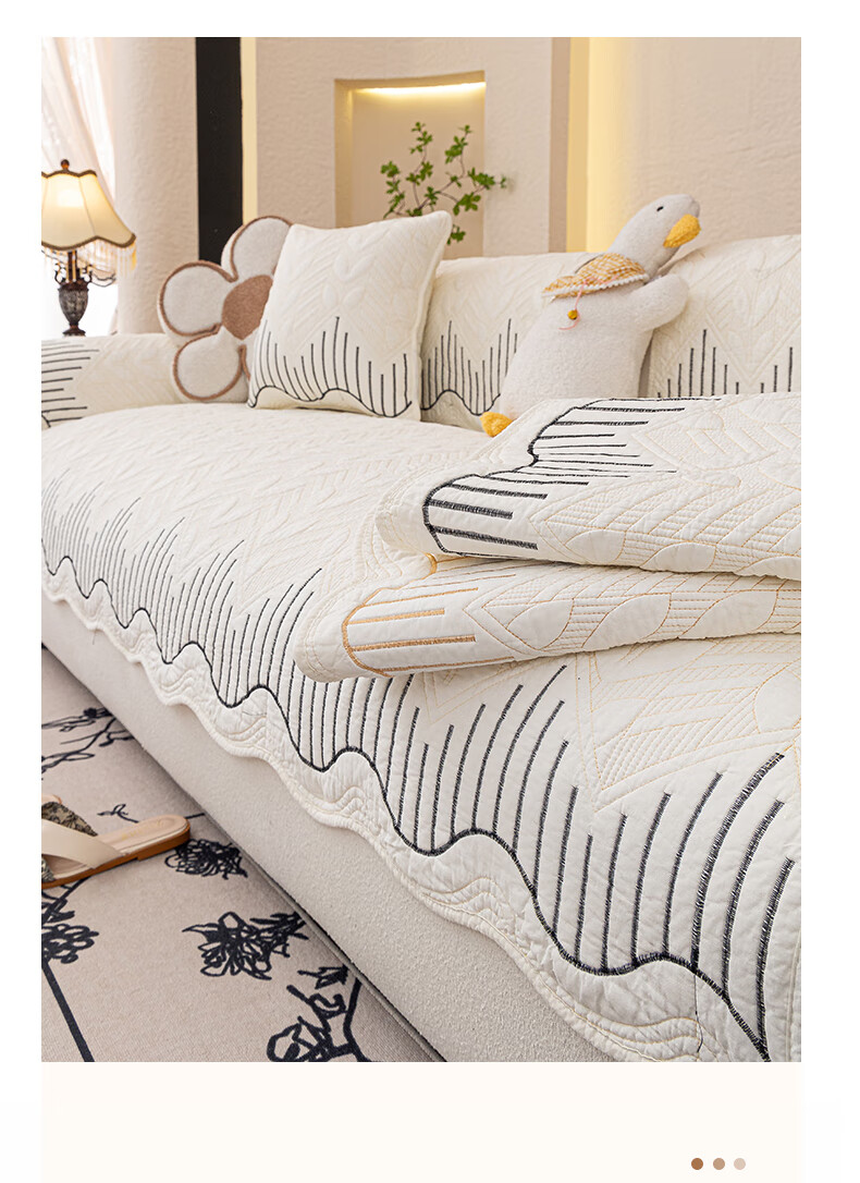 Wuyinliangpin Class A Maternity Sofa Cover, Pure Cotton Non-Slip 100% Cotton Sofa Slipcover Pad Towel, 90*160 Siji 12
