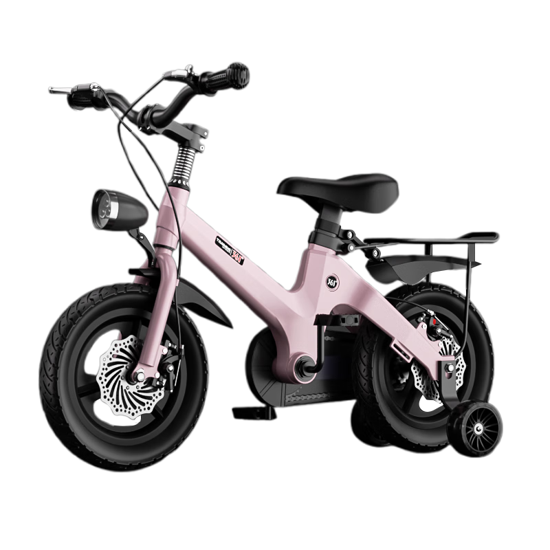 361° Children's Bicycle for Ages 3-6 Dual Disc Brake Baby Pedal Bike Boys Girls Kids Balance Bike 18-Inch Pink