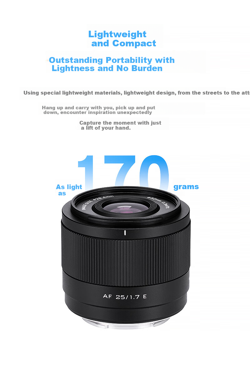 VILTROX AF 25mm F1.7, Nikon Mount, Large Aperture, Auto Focus, All-Round Prime Lens, Suitable for Z30, Z50, ZFC, Z50II Mirrorless And DSLR Cameras 5