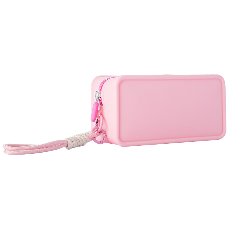 Jordan & Judy Silicone Travel Bag, Contrasting Colors New Style Large Capacity Cosmetic Bag, Portable Handheld Storage Toiletry Bag, Pink, Medium Size