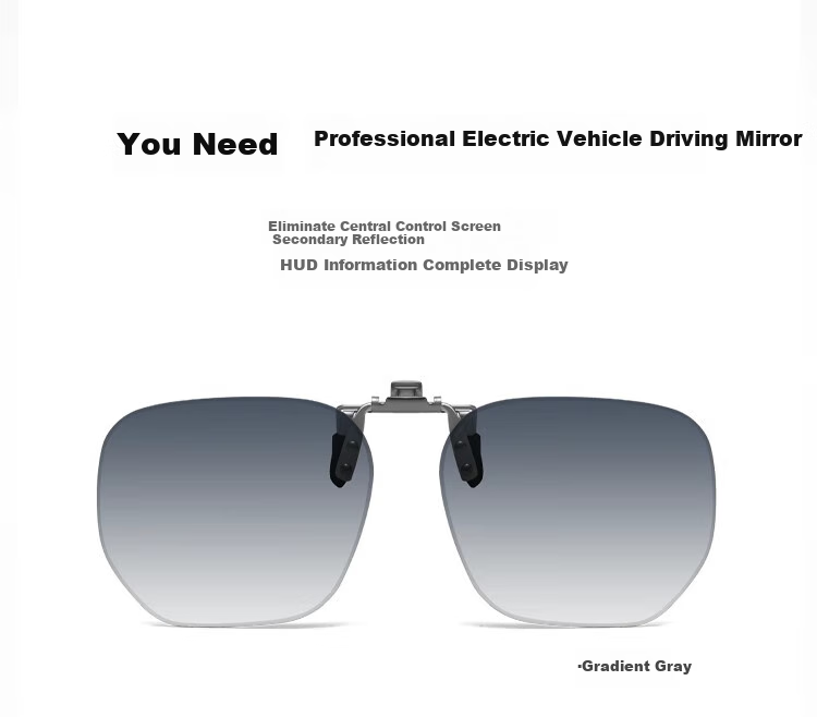Bertha Gradient Color Driving Clip-On Sunglasses for Men, Nearsighted, Day And Night Use, Specialized for Driving, Sun Protection, Myopia Glasses Adapter 21
