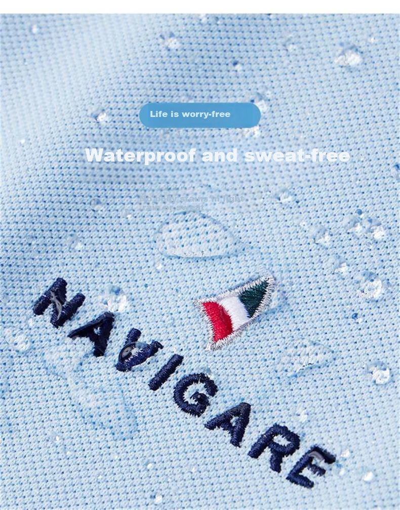 Navigare Men's Sweat-Free Short-Sleeve Commuter Casual Polo Shirt with Collar, 1325524566 2