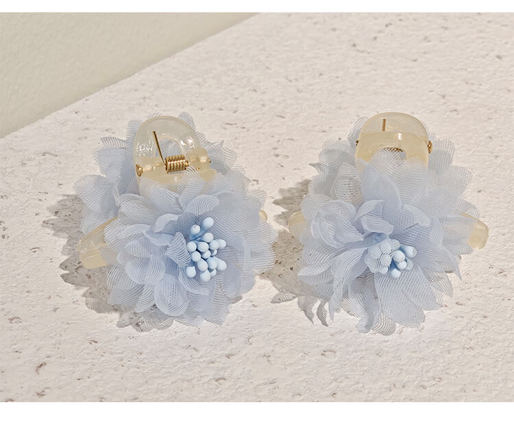 CHIMERA 2-Piece Small Floral Kids Hair Claw Bangs Clip Princess Hair Accessories Girls Hairpin Children's Day Gift 6.1 8