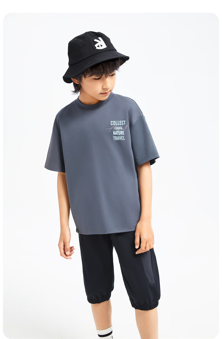 Annil [100% Cotton T-Shirt] Annil Children's Clothing, Boys And Girls Short-Sleeve T-Shirt, Summer Pure Cotton, Wrinkle-Resistant, Elastic Top 8