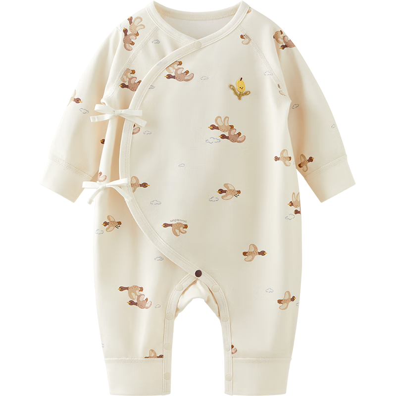 Weishi Muni Newborn Infant Romper Spring Autumn Long Sleeve Baby Clothes Small Age Monk Suit Jumpsuit