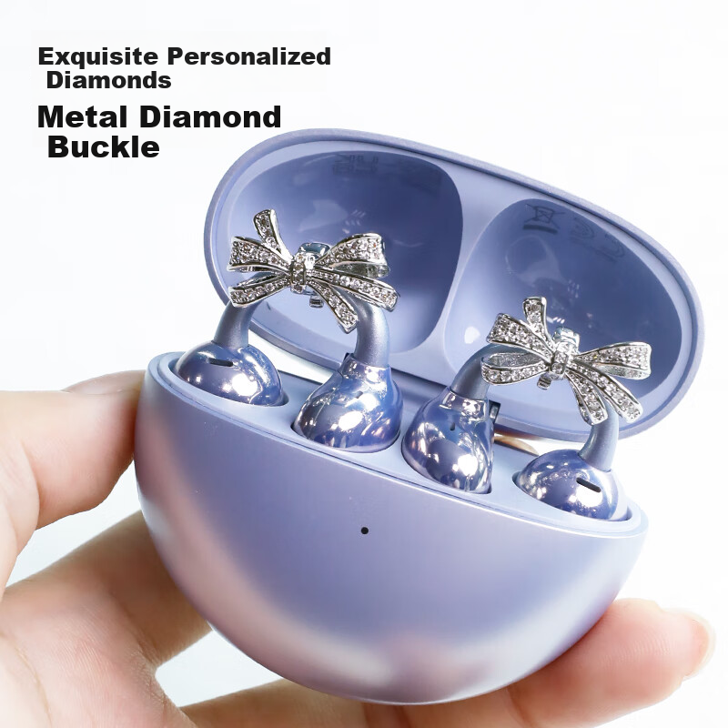 ESCASE Suitable for Huawei FreeClip2 Ear Accessories, Ear Clips for First And Second Generation Honor Earphones, Jewelry with Rhinestones, Niche And Exquisite Personal Style Earphone Accessories, DIY Ear Clip Accessories, Butterfly Style 2