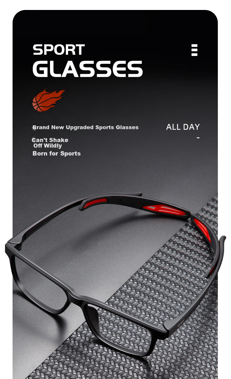 CAPONI Sports Myopia Glasses for Men, Professional Basketball And Football Protective Goggles, Anti-Blue Light Eye Protection, Ultra-Light Eyeglass Frames for Outdoor Cycling 1