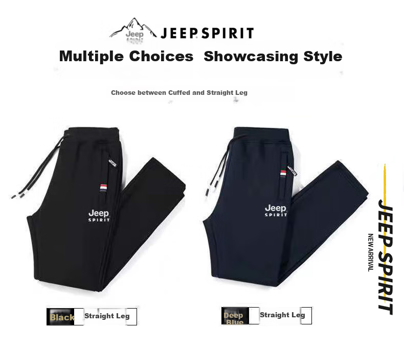 JEEP SPIRIT Men's Sports Pants, Summer Cool Trousers, Comfortable Versatile Breathable Casual Pants, Long Pants for Men, Blue (Tapered Leg), Size M 3