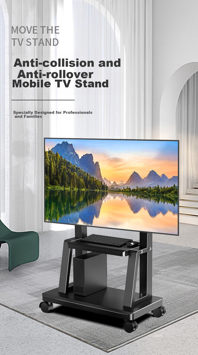 ProPre Mobile TV Floor Stand, 40-100 Inch Video Conference Mobile Cart, LCD Display Compatible with Multimedia All-In Machine, Display Stand 1